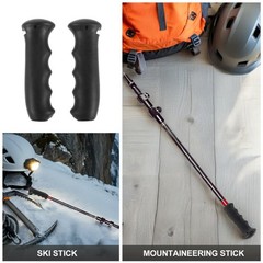 2 Pcs Ski Pole Handle Hiking Trekking Poles Boot Tips Cane Grip Part