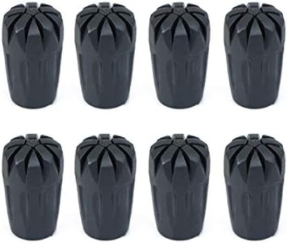 8 Piece Rubber Trekking Pole Tips Hiking Walking Sticks Caps Ends Replacement Ti