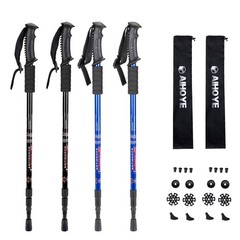 Hiking Trekking Poles, 4 Pack Collapsible,Lightweight, Anti Shock, Walking St…