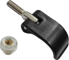 Ultralight Pole clamp with nut Screws & Installation Tool for Trekking Black