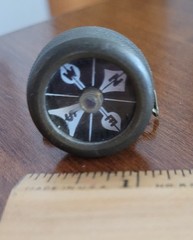 Marble’s Coat Compass Gladstone Michigan brass pin back screw case