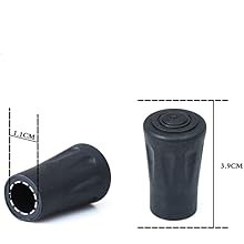 Walking Stick Tips Rubber 4pcs Trekking Pole Tips Replacement- Rubber Feet for