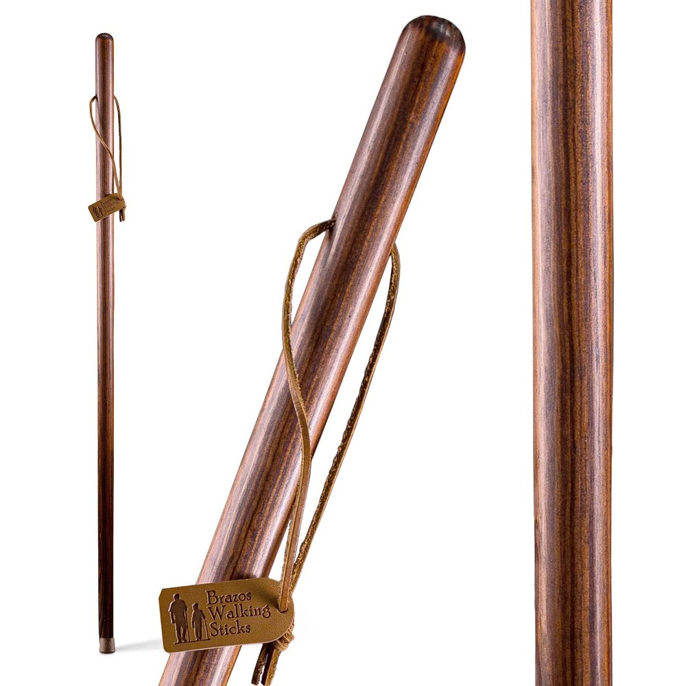 Handcrafted Wood Walking Stick, Pine, Trekker Style Handle, for Men & Women, …