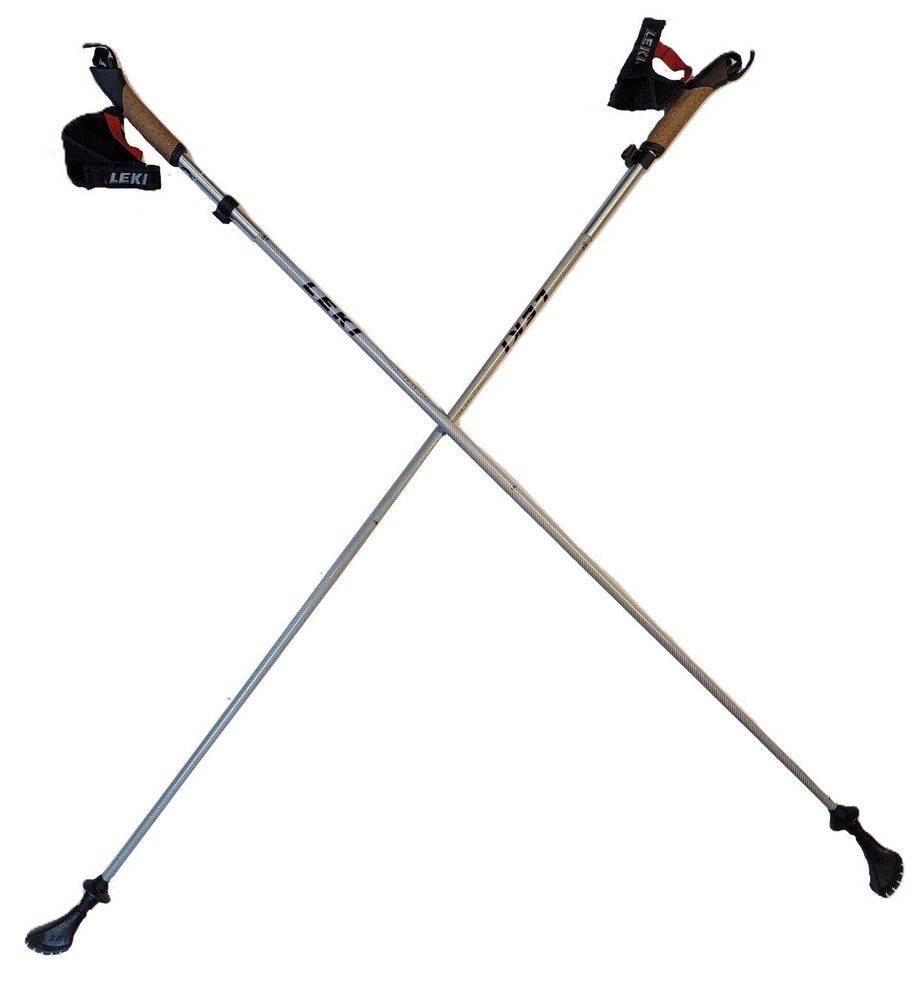 LEKI Nordic Walker Platinium Limited Edition Carbon Series 125cm Silver