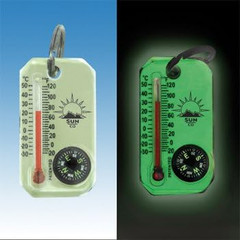 Lumagage Multi-Functional Glow-In-The-Dark Zipper Pull with Compass & Thermomete