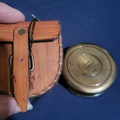 Pocket Wanderer’s Compass. With Case And Tag