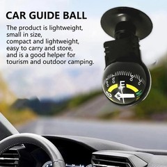 Car Compass Automotive Compass Ball Adjustable Dashboard Mounted for Hiking