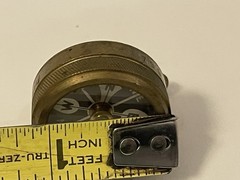 Vintage Marbles Gladstone Mich Brass Compass Black Face Pin Type 1 1/8″🌺🌺