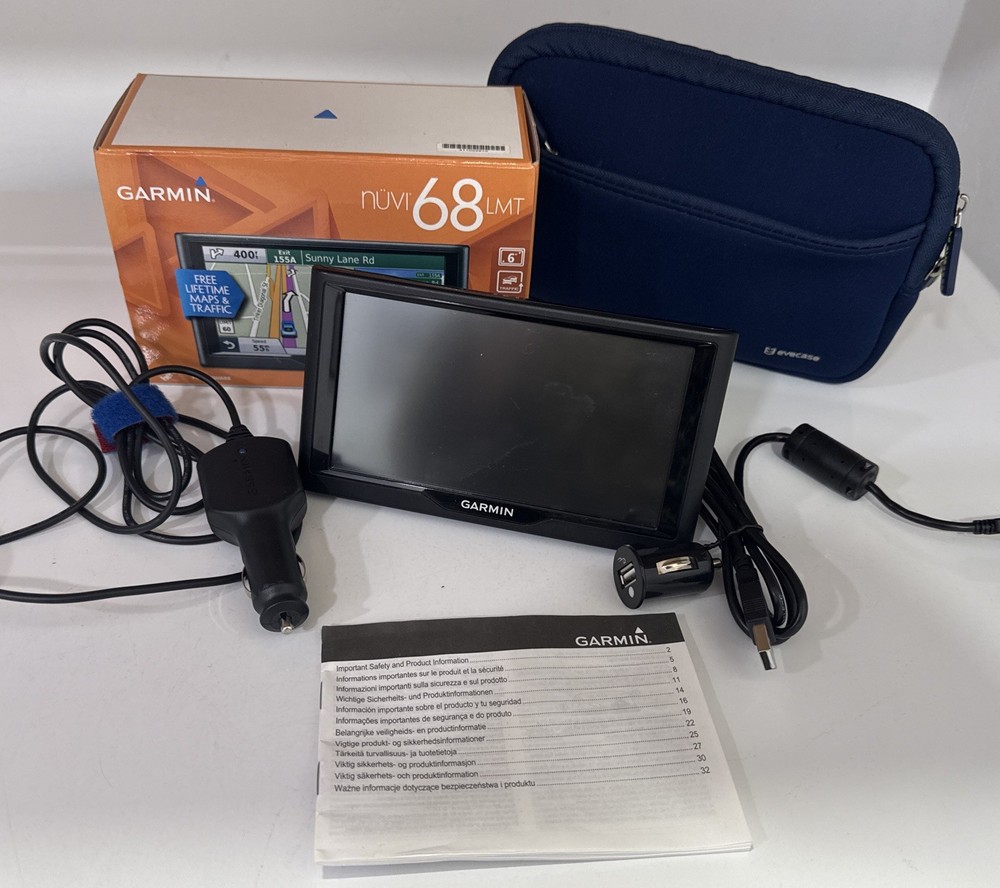 Garmin Nuvi 68 LMT GPS 6″ Touchscreen Navigation System Lifetime Maps Traffic