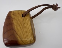 Pocket Compass Fluid Filled Wood With Leather Strap & Box NEW ~ Gift Idea ~