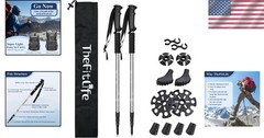 Complete Hiking Pole Set: Anti-Shock, Collapsible, and Portable for Adventures
