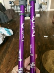Fit Life Trekking Poles Telescopic Anti-Shock Walking Sticks NIB w/accessories