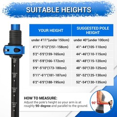 TheFitLife Trekking Poles – Lightweight 7075 Aluminum Hiking Sticks Silver