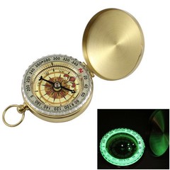 Pocket Brass Watch Style Military Army Luminous Compass Outdoor Camping Hiking