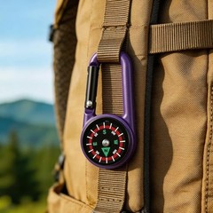 24pcs Compass for Kids – Mini Compass Bulk Keychain with Belt Clip for Party