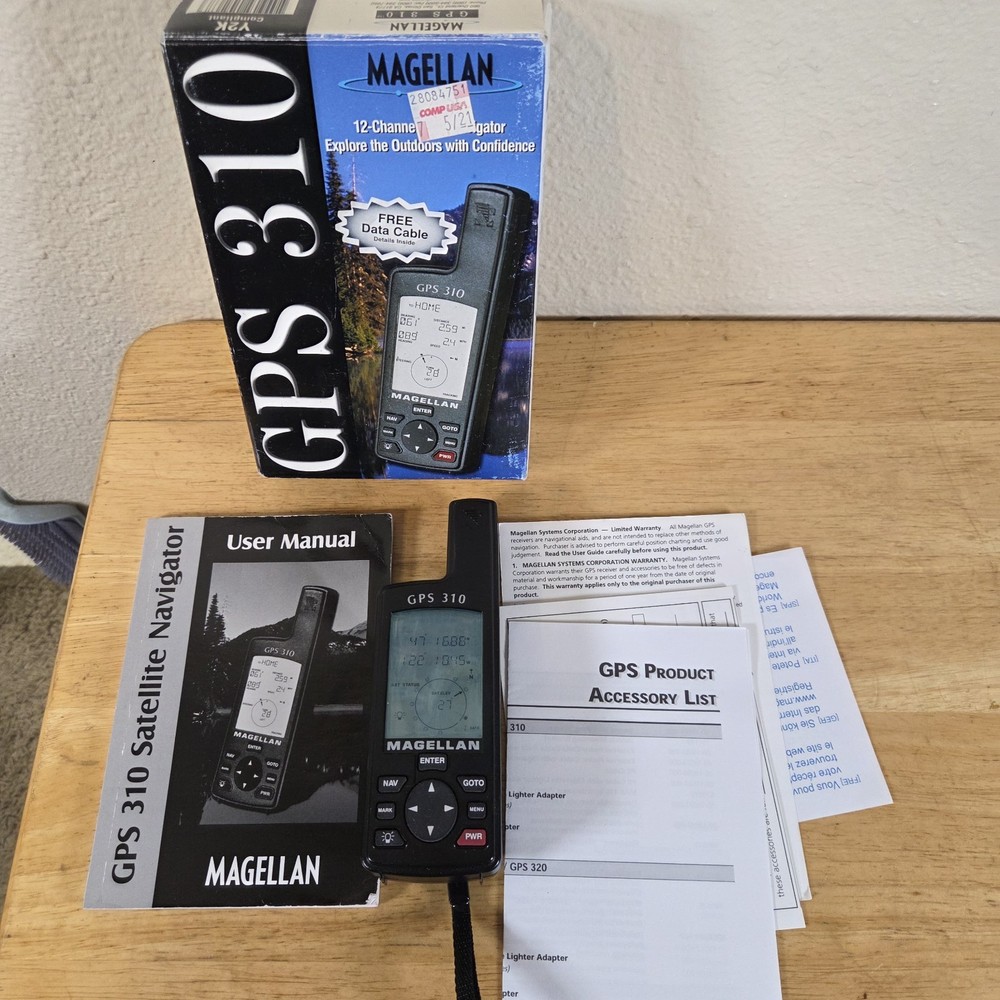 Magellan GPS 310 Handheld W/ Original Box And Manual *TESTED*