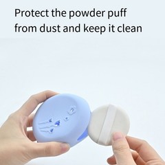 Practical and Portable Makeup Puff Case Silicone Puff Storage Box for Travel
