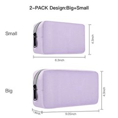 Universal Electronics Accessories Bag Pouch, 2-Pack Portable Soft Carrying