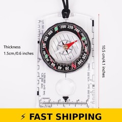 RLXMARTD Outdoor Compass 4 Pcs Multifunctional Waterproof Navigation