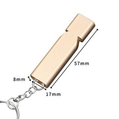 Outdoor Survival Whistle Aluminum Alloy Metal Double-hole High-frequency Tweeter