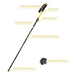 2 Pieces Hiking Poles Telescopic, Trekking Poles Folding, Walking Poles Folding B…