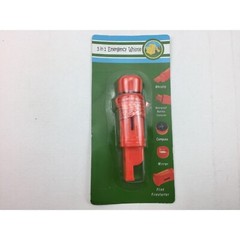 Emergency Camp Whistle Gadget Compass Matches Holder Firestarter Mirror