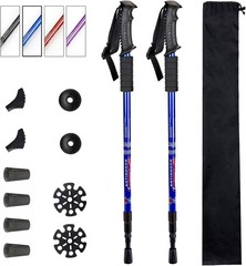 Lightweight Adjustable Shock Absorbing Trekking Poles, 2-pc Pack