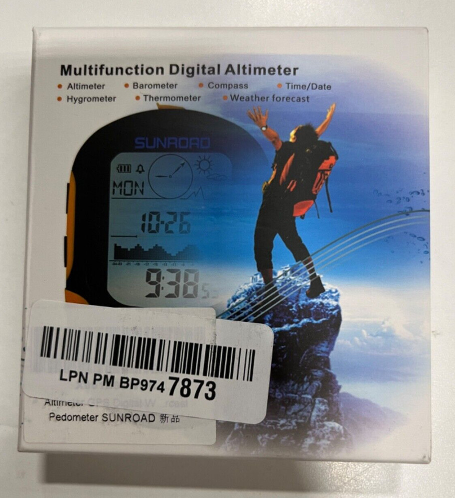 SUNROAD GPS Tracker Barometer Altimeter Compass Weather Forecast Thermometer