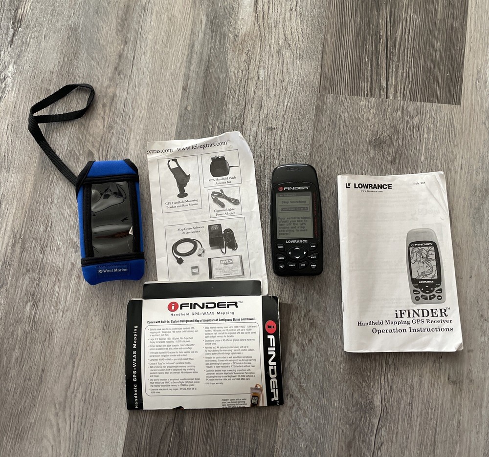 Lowrance GPS iFinder 12 Channel Receiver With Map Create 6 GPS Mapping Access