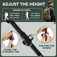 Tri-Fold Aluminum Hiking Poles: 2-Pack for Not Eating Dirt on the Trails!