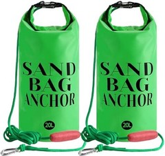 RunNico 500D Sand Anchor for Small Boats,2 in 1 PWC Jet Ski Green-2pcs-20L