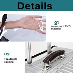 Clear Luggage Cover Fits 24-25 Inch M ( 24-25 Inch suitcase) Transparent
