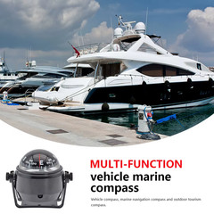 Marine Compass Boat Navigation LED Light 12V Pivot Ball Dash Mount Voyagers Gear