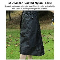 Outdoor Rainproof Rain Skirt Portable Foldable Hiking Skirt Silicone Coat NNMK