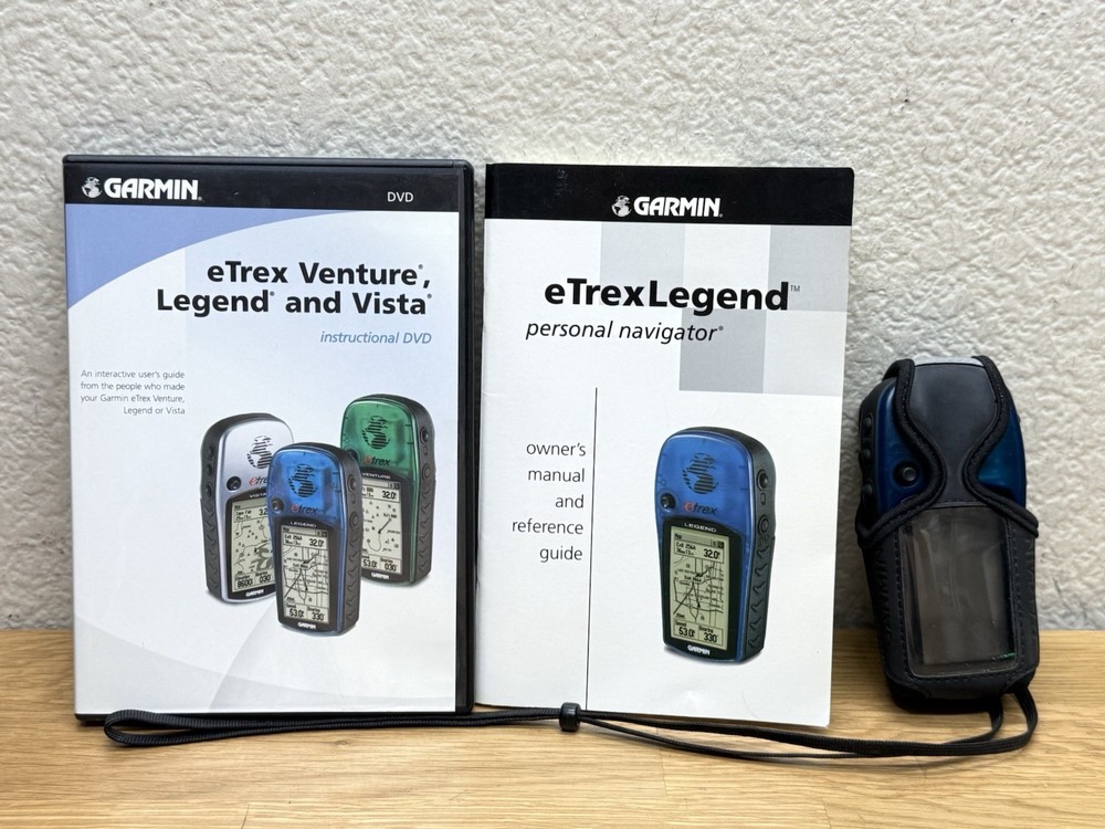 Garmin eTrex Legend BLUE Handheld Personal GPS With Manual And DVD Wiped