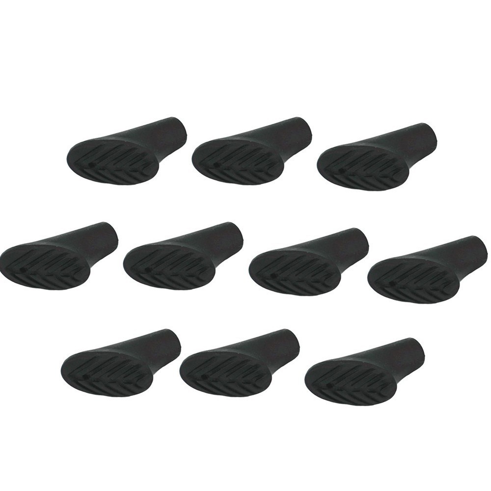 10Pcs Lightweight Rubber Anti-Slip Covers for Adjustable Hiking Poles and Canes