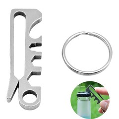 Compact Rattlesnake Keychain Tool 56mm x 17mm x 4mm with Bottle Opener Hex