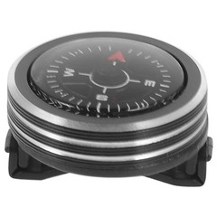 Portable Black Metal Compass with Clear Dial for Outdoor Hiking and Camping Use