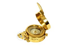 Vintage Style Shiny Brass British Prismatic Military Compass – Nautical Pocket
