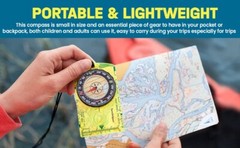 Liquid Filled Orienteering Navigation Map Compass Hiking Trekking Bush Camping