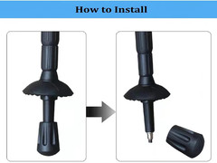 Trekking Poles Walking Poles Tips Protectors, Hiking Poles Replacement Rubber Ti
