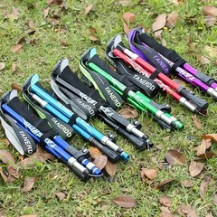 Folding Trekking Pole Adjustable Hiking Stick Lightweight Aluminum Walking Staff