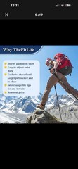 TheFitLife Trekking Poles 2-Pack | Anti-Shock Quick Lock Ultralight | Purple