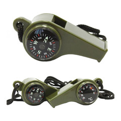 Outdoor Safety Whistle with Built-in For compass and Thermometer for Hiking
