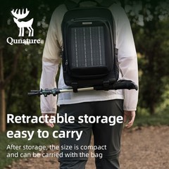 Qunature Foldable Lightweight Aluminum Trekking Pole with Adjustable Height&Grip
