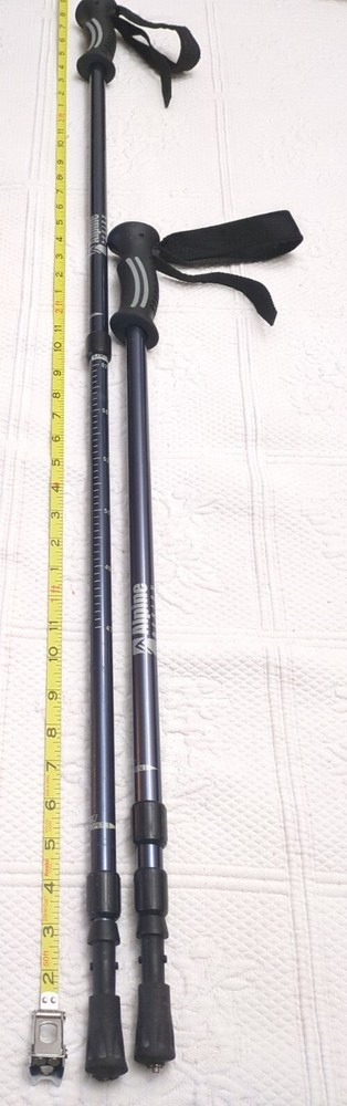 Set Alpine Design Trekking Poles 43 in /27 In Adjustable It Show Wear & Tear