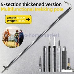 Multi Trekking Poles, Detachable Hiking Trekking Poles With 5-Section Tool