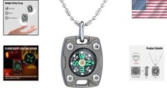 Waterproof Mini Titanium/Brass Compass – Ideal for Hiking & Survival