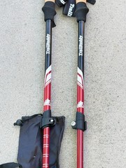 Set of Trail Buddy Trekking Poles 105-135CM Red .. 13F