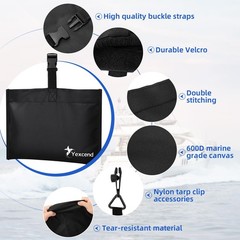 Yexcend 4 Packs Boat Cover Sand Bag Mooring Kit, 600D Marine Grade Polyester…